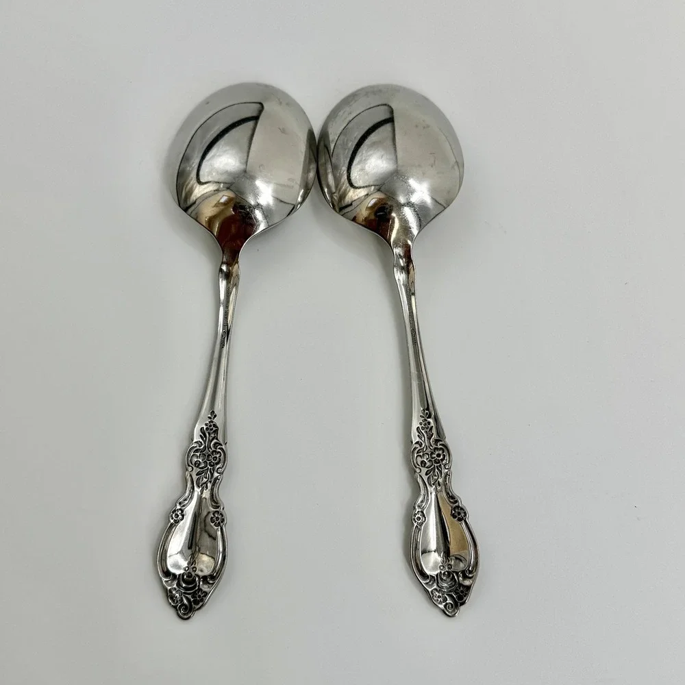 Oneida Louisiana Community Stainless Dinner Soup Table  Place‎ Spoons Lot of 2